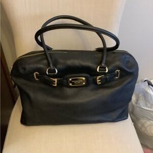 Michael Kors large black pebble leather bag